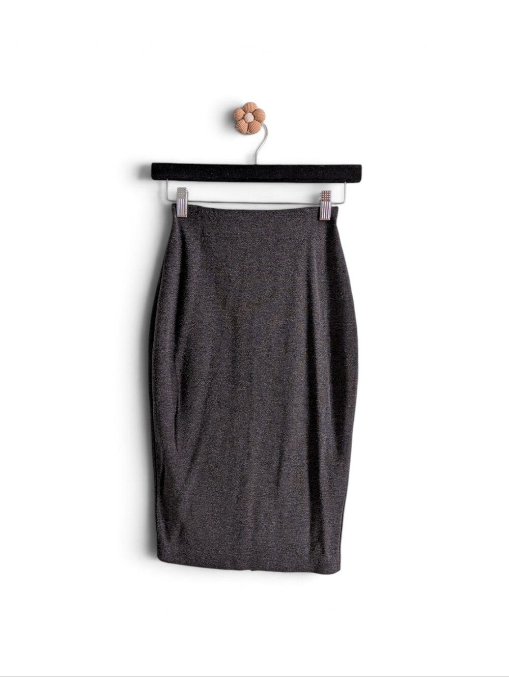 H&M Clean Girl Office Chic Charcoal Pencil Skirt